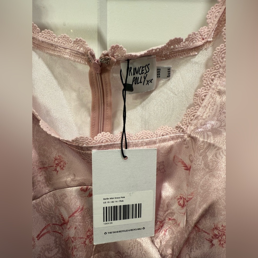 Princess Polly Pink Lace Trim Dress - Picture 7 of 7